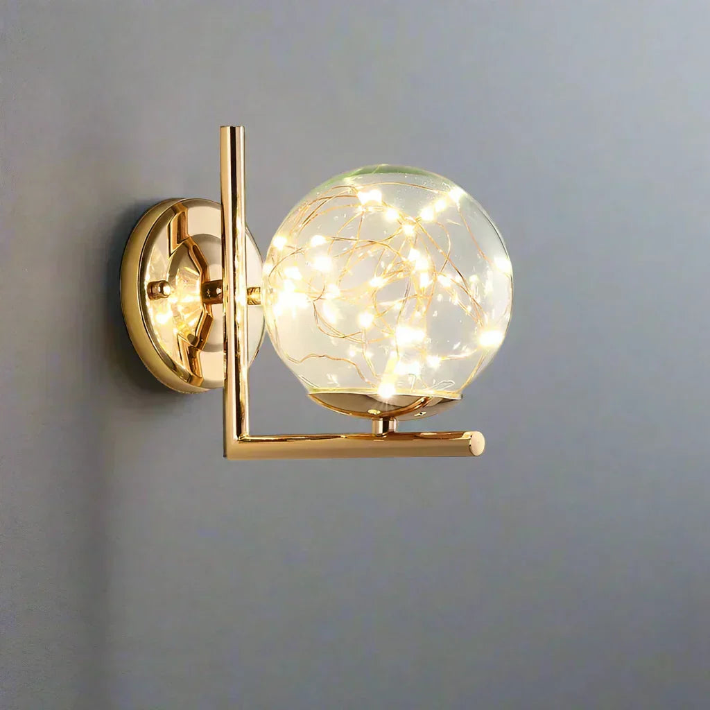 LumaSphere | Colored Glass LED Wall Light in Nordic Style