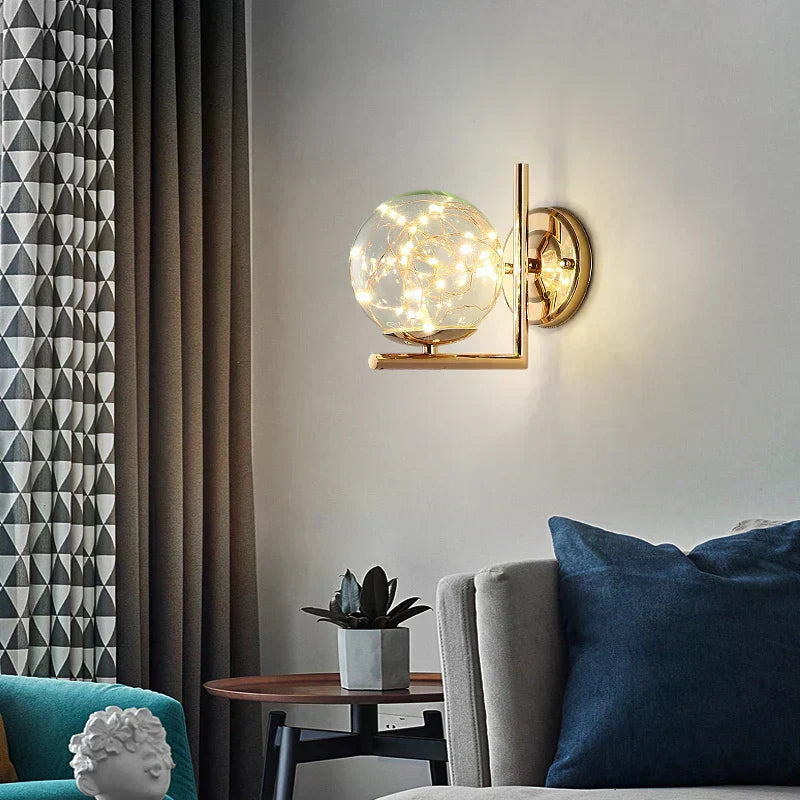 LumaSphere | Colored Glass LED Wall Light in Nordic Style