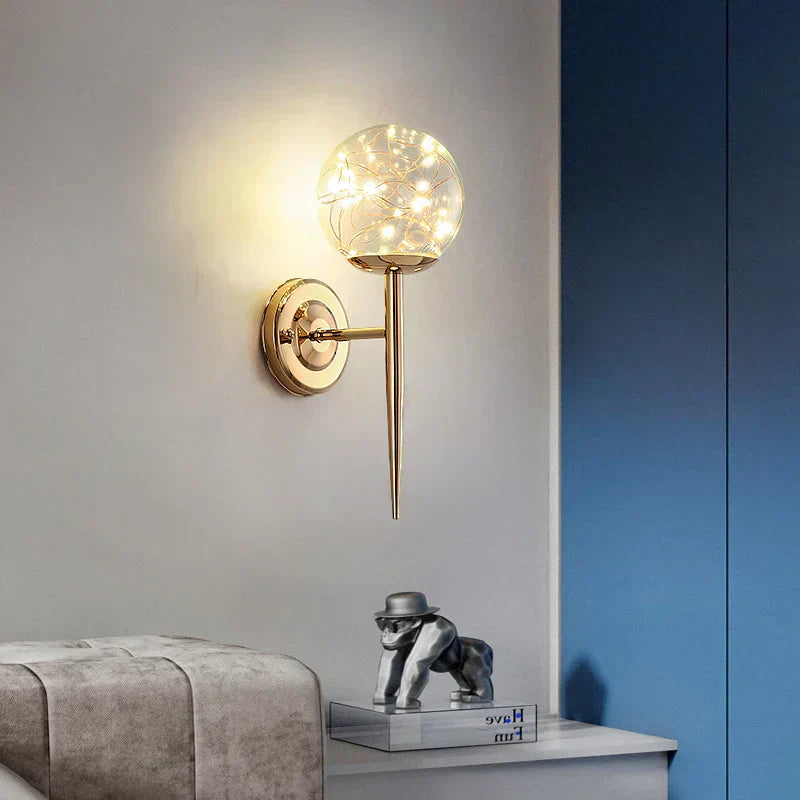 LumaSphere | Colored Glass LED Wall Light in Nordic Style