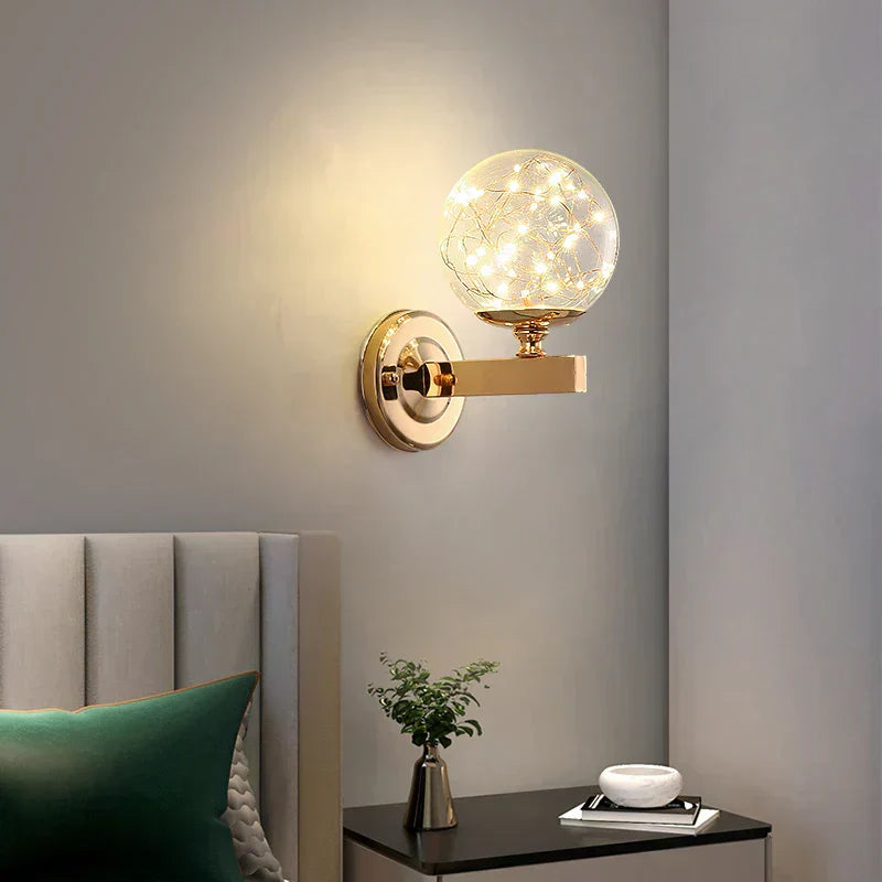 LumaSphere | Colored Glass LED Wall Light in Nordic Style