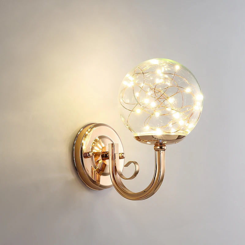 LumaSphere | Colored Glass LED Wall Light in Nordic Style