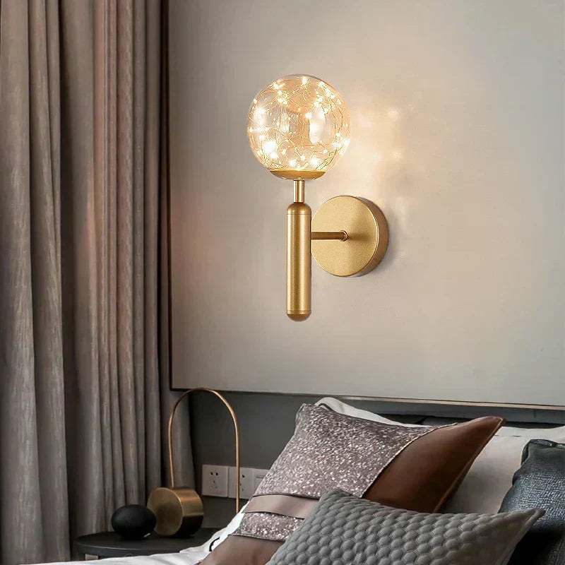 LumaSphere | Colored Glass LED Wall Light in Nordic Style